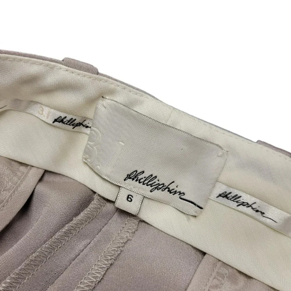 3.1 Phillip Lim Womens Silk Tapered Trouser Pants  Size 6 High Waist Dove Gray - Picture 3 of 10